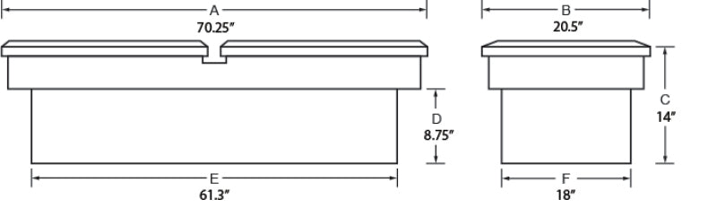 Lund Chevy CK Challenger Tool Box - Brite