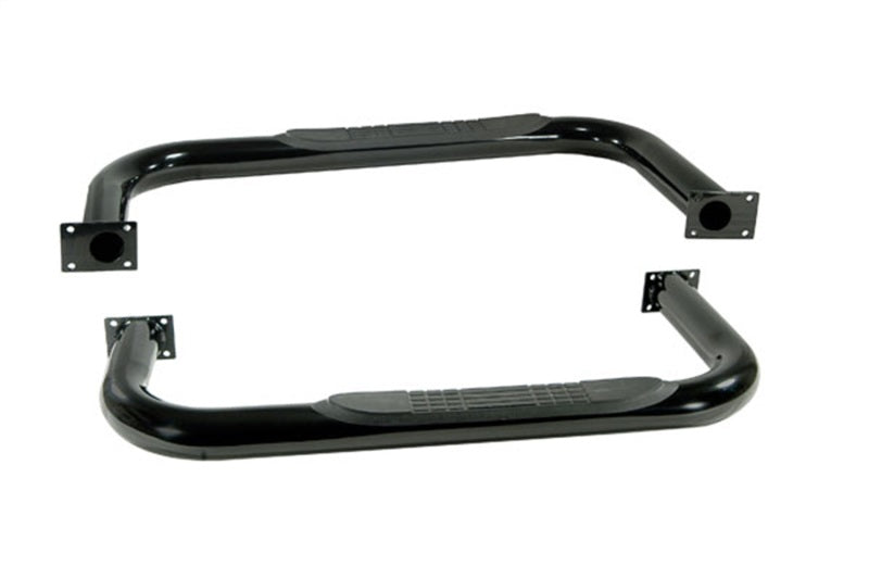 Rugged Ridge 3-In Round Side Steps Black Jeep Wrangler