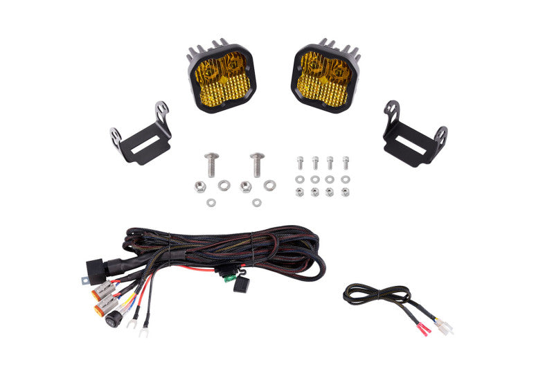 Diode Dynamics 21-22 Ford F-150 SSC2 Stage Series Backlit Ditch Light Kit - Sport Yellow Combo