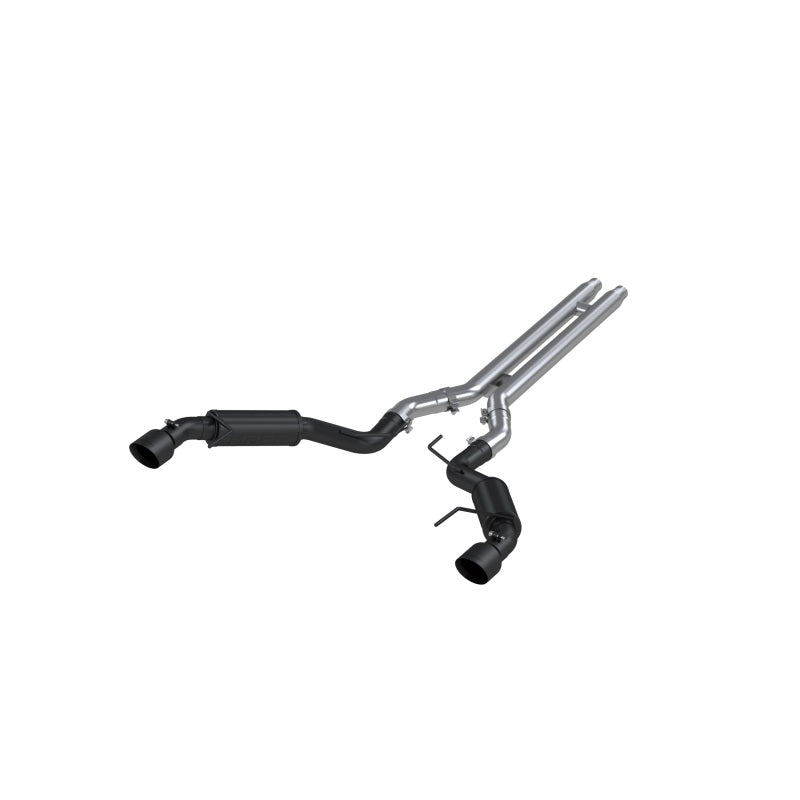 MBRP Ford Mustang GT 5.0 3in Cat Back Dual Split Rear Race Version 4.5in Tips - Black Coated