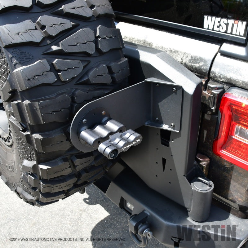 Westin 07+ Jeep Wrangler JK / 18-22 Jeep Wrangler JL RotoPax Mount - Tex. Blk