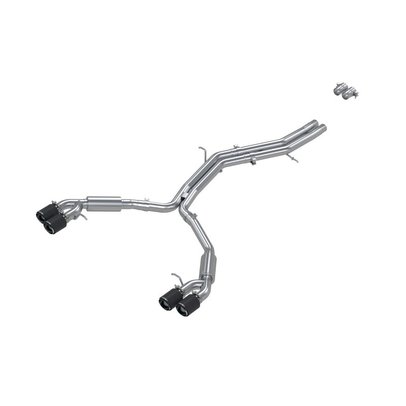 MBRP Audi S5 Coupe/S4 Sedan T304 SS 2.5in Cat-Back Quad Rear Exit Exhaust - Carbon Fiber Tips