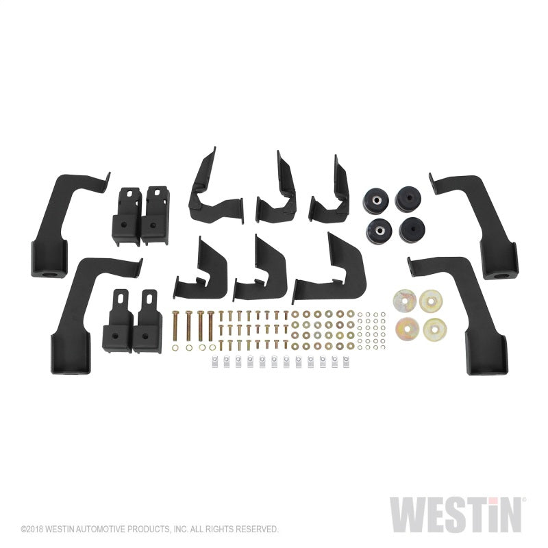 Westin 14+ Chevrolet Silverado 1500 DC 6.5ft Bed HDX Stainless Drop W2W Nerf Step Bars - Tex. Blk