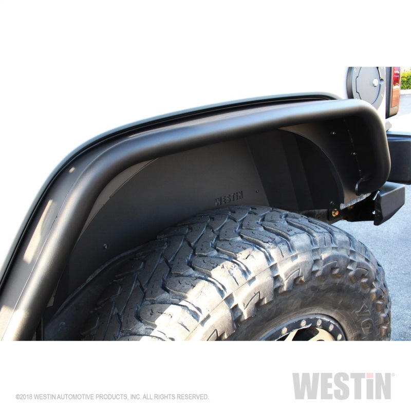 Westin 07+ Jeep Wrangler JK Inner Fenders - Rear - Textured Black