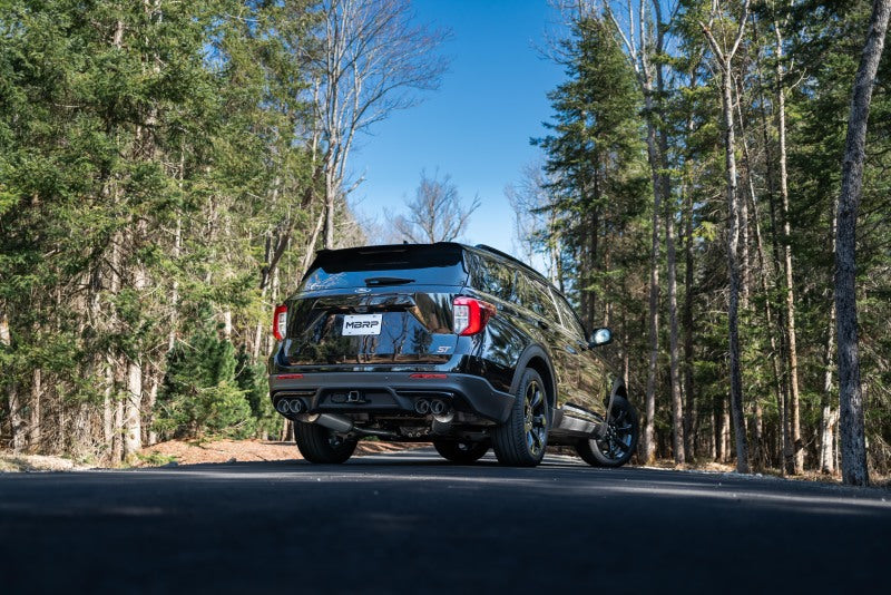 MBRP Ford Explorer ST 3.0L Ecoboost SS 2.5in Dual Rear Exit w/ Carbon Fiber Quad Tips - T304
