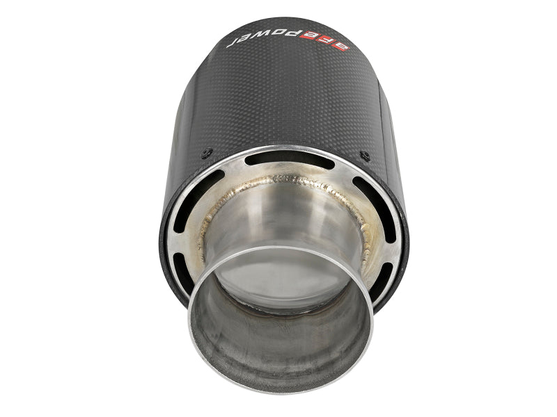 aFe MACH Force-XP 4-1/2in Carbon Fiber OE Replacement Exhaust Tips - 2015+ Dodge Charger/Hellcat