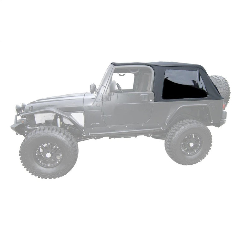 Rampage Jeep Wrangler(TJ) LJ Unlimited Frameless Soft Top Kit - Black Diamond