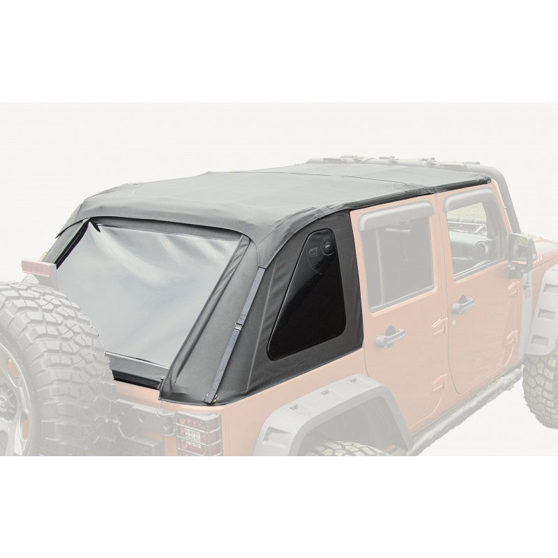 Rugged Ridge Bowless Soft Top Black Diamond 4-Door Jeep Wrangler JK