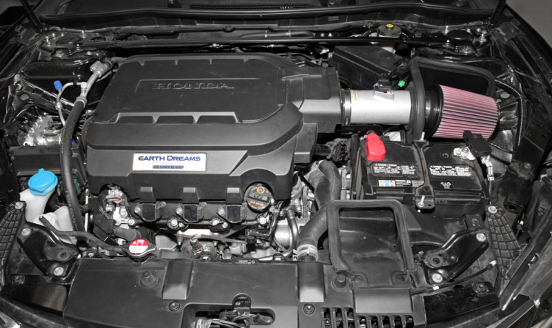 K&N Honda Accord 3.5L V6 69 Series Typhoon Air Intake System - Silver Cold Air Intake Kit