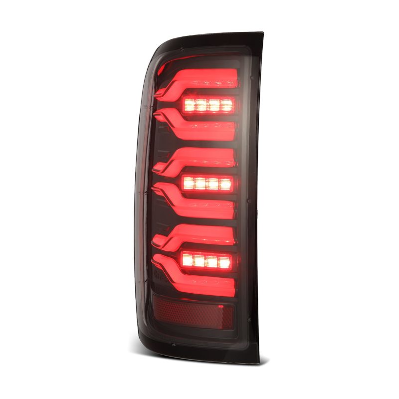 AlphaRex 14-19 Chevy Silverado 1500 Luxx-Series LED Tail Lights Alpha-Black w/Activ Light/Seq Signal
