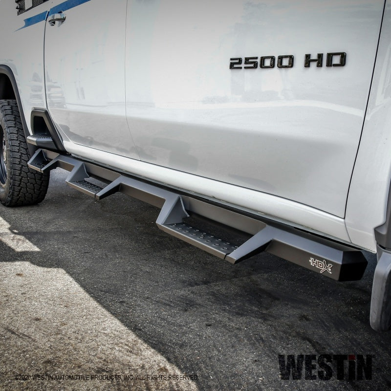Westin Chevy Silverado 2500/3500 Crew Cab (6.5ft Bed) HDX W2W Nerf Step Bars - Textured Black
