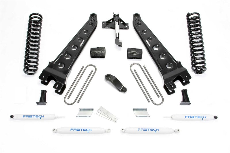 Fabtech 19+ Ford F450/F550 4WD Diesel 6in Rad Arm Sys w/Coils & Perf Shks