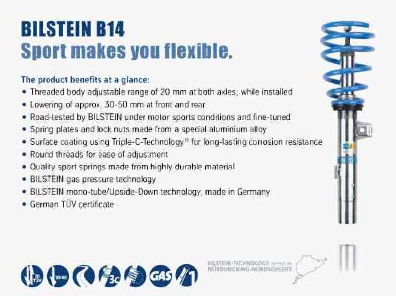 Bilstein B14 (PSS) Ford Fiesta / Fiesta ST Front & Rear Performance Suspension System