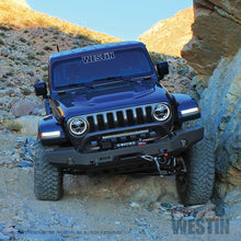 Load image into Gallery viewer, Westin 18+ Jeep Wrangler JL WJ2 Full Width Front Bumper w/Bull Bar Textured Black