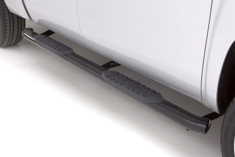 Lund Nissan Titan Crew Cab 5in. Oval Curved Steel Nerf Bars - Black