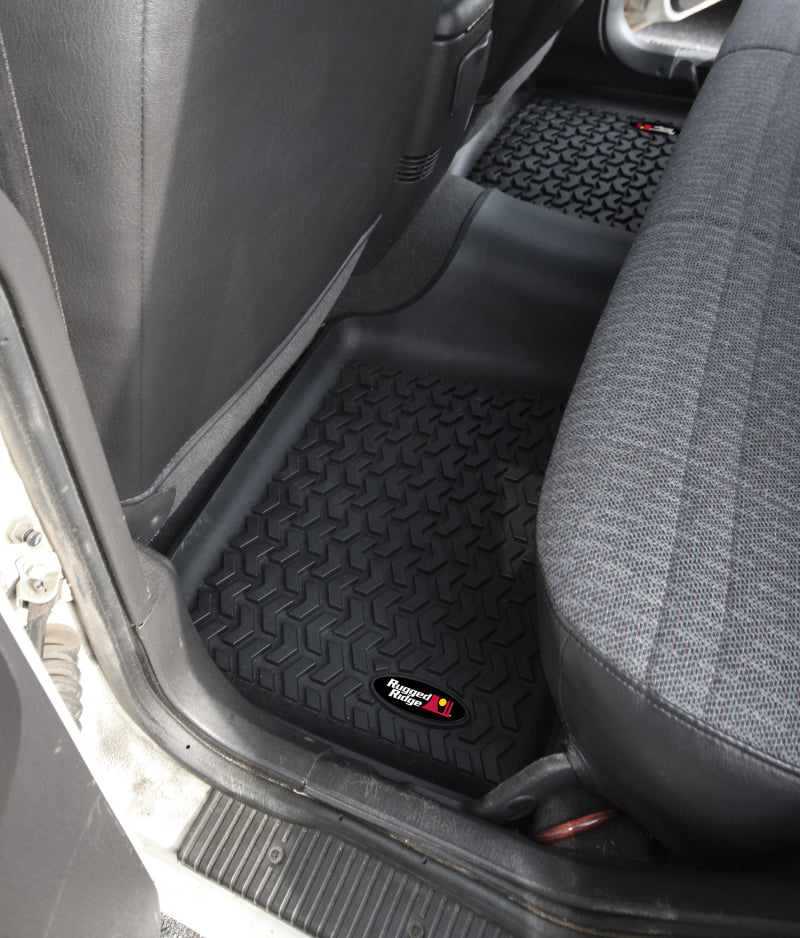 Rugged Ridge Floor Liner Rear Black Jeep Cherokee XJ