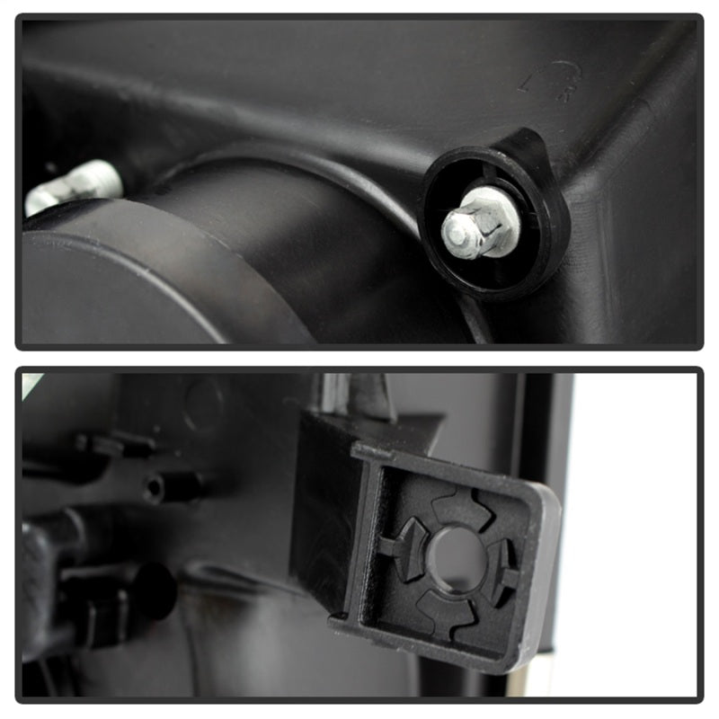 Spyder Ford F150 09-14 Projector Headlights Halogen Model- Light Bar DRL Blk PRO-YD-FF15009-LBDRL-BK