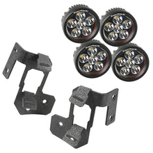 Load image into Gallery viewer, Rugged Ridge Jeep Wrangler JK Textured Black Round A-Pillar LED Light Mount Kit