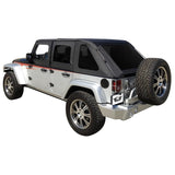 Rampage Jeep Wrangler(JK) Unlimited Frameless Soft Top Kit - Black Diamond