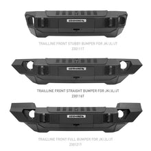 Load image into Gallery viewer, Go Rhino Jeep Wrangler JL/JLU/JK/JKU/Gladiator JT Trailline Front Straight Bumper