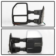 Load image into Gallery viewer, xTune 08-15 Ford F-250 SD Heated Adj LED Signal Chrome Mirrors - Smk (MIR-FDSD08S-G5-PW-RSM-SET)