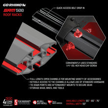 Load image into Gallery viewer, Go Rhino SRM 500 Flat Rack 35in. - Tex. Blk (Incl. Clamps - Mounts to Many Styles of Cross Bars)
