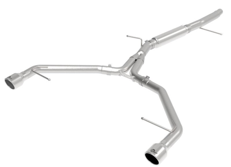 aFe MACHForce XP 3in-2.5in SS Exhaust Axle-Back 17-19 Audi A4 (B9) L4-2.0L (t) - Polished