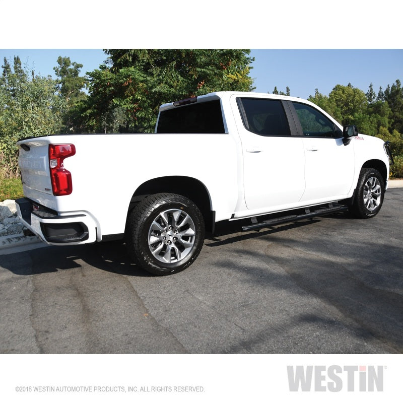 Westin Chevrolet Silverado/Sierra 1500 Crew Cab Non LD PRO TRAXX 4 Oval Nerf Step Bars - Black