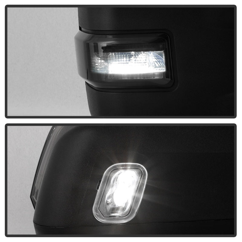 xTune 15-17 Ford F-150 Heated LED Telescoping Pwr Mirrors - Smk (Pair) (MIR-FF15015S-G4-PWH-SM-SET)