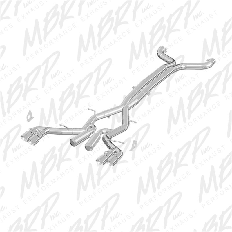 MBRP Chevy Camaro V8 6.2L 6spd 3in T409 Race Dual Cat Back w/ 4.5in Quad Dual Wall Tips