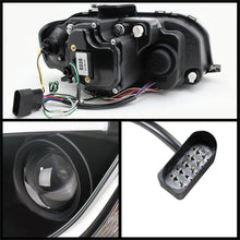 Load image into Gallery viewer, Spyder Audi A3 06-08 Projector Headlights Halogen Model- Light Tube DRL Blk PRO-YD-AA306-LTDRL-BK