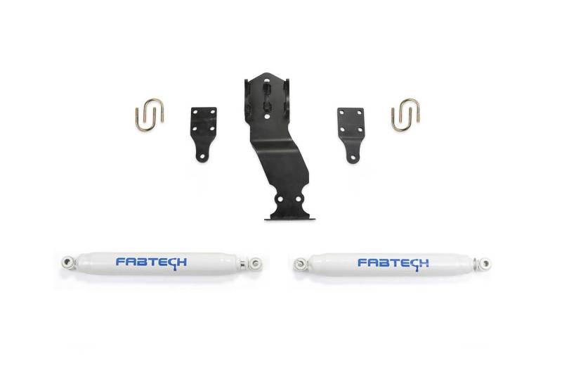 Fabtech 17+ Ford Superduty 4WD Performance Dual Steering Stabilizer Kit