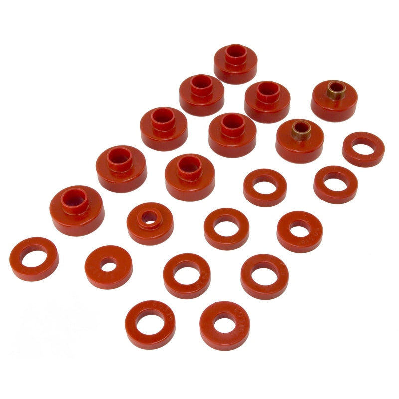 Rugged Ridge Body Mount Kit Red 22 Pieces