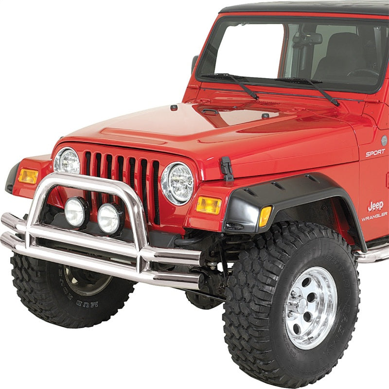 Rugged Ridge 3-In Double Tube Front Bumper SS 76-06 Models
