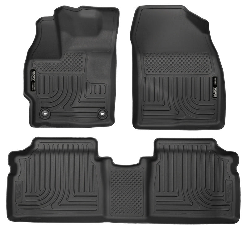 Husky Liners 12 Toyota Prius (PlugIn Models ONLY) WeatherBeater Front & 2nd Seat Black Floor Liners