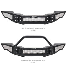 Load image into Gallery viewer, Go Rhino Jeep Wrangler JL/JLU/JK/JKU/Gladiator JT Rockline Full Width Bumper