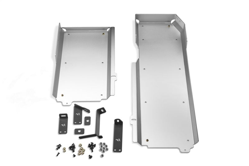 Rugged Ridge Jeep Wrangler JLU 4dr Alum. Skid Plate for Gas Tank/Exhaust - Tex. Blk