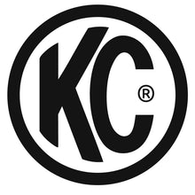 Load image into Gallery viewer, KC HiLiTES 6in. Round ABS Stone Guard for SlimLite/Daylighter Lights (Single) - Black/White KC Logo