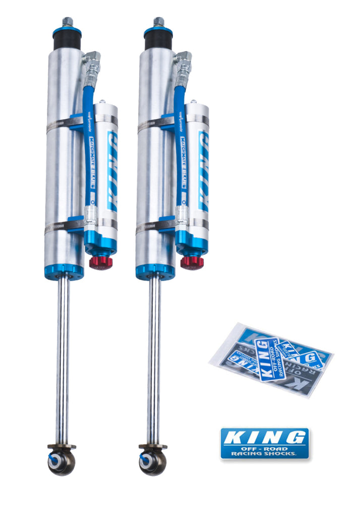 King Shocks Jeep Wrangler TJ Front 2.5 Dia Piggy Hose Res Shock 6in Lift w/Adjuster (Pair)