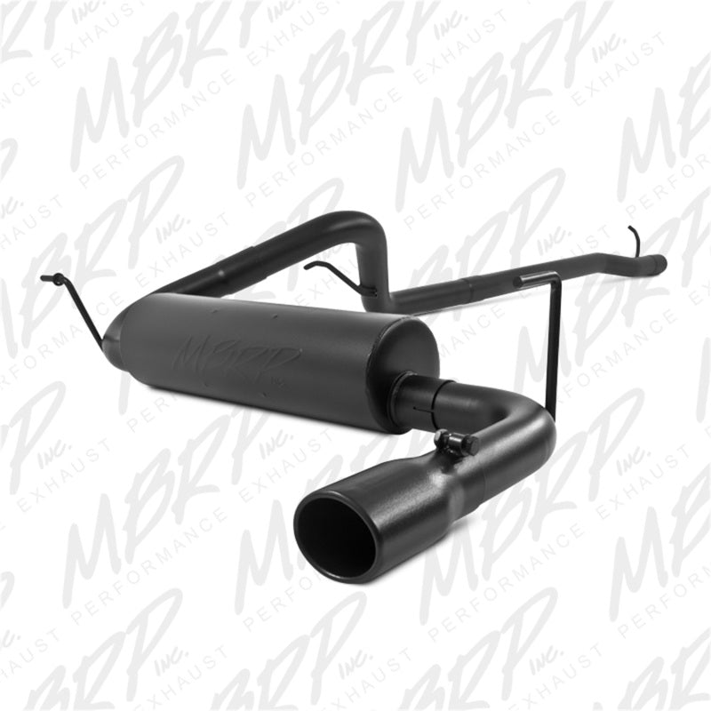 MBRP Jeep Wrangler/ Rubicon 3.6L Cat Back Single Rear Exit Black Exhaust