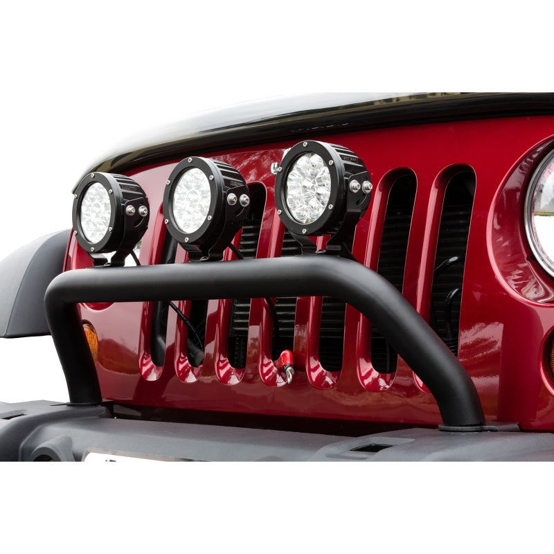 Westin 2007+ Jeep Wrangler/Wrangler Unlimited MAX Tray Bull Bar/Light Bar - Black Wrinkle