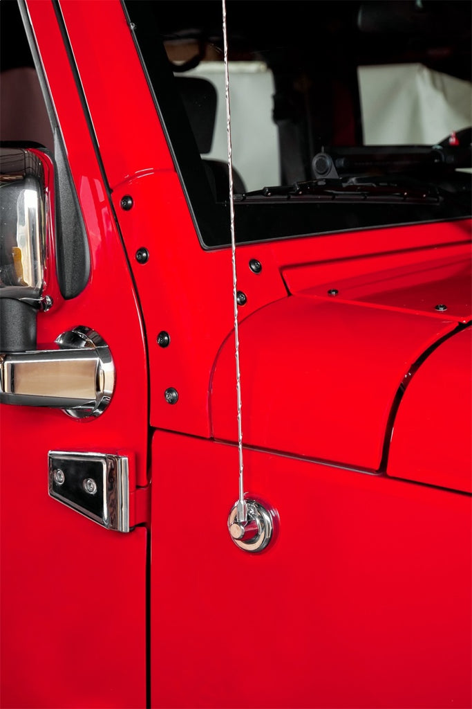 Rugged Ridge Antenna Base Cover Chrome Jeep Wrangler