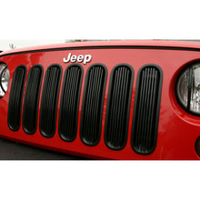 Load image into Gallery viewer, Rugged Ridge Billet Grille Insert Black Jeep Wrangler JK