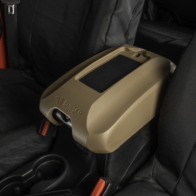 Rugged Ridge Center Console Cover w/Phone Holder Tan jeep Wrangler JK