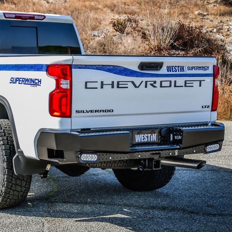 Westin 19+ Chevy Silverado 1500 HDX Bandit Rear Bumper - Black