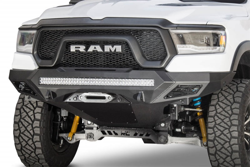 Addictive Desert Designs 2019+ Ram Rebel 1500 Stealth Fighter Fr Bumper w/Winch&Parking Sensor Mounts