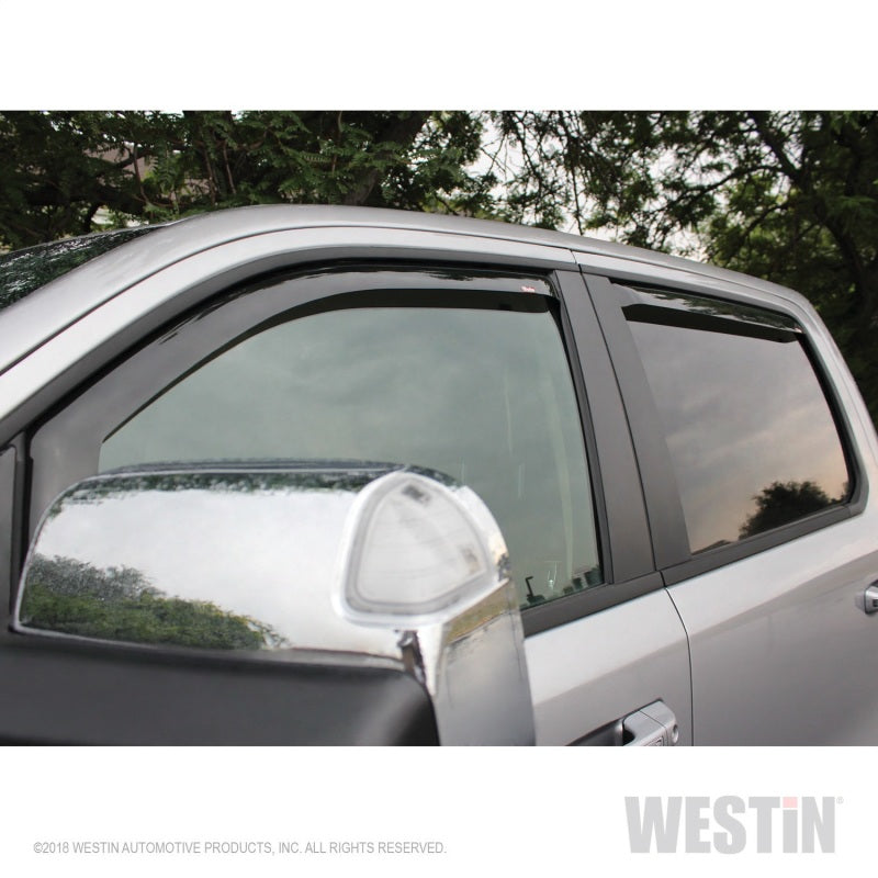 Westin 19+ Ram 1500 Crew Cab(Excl. 19-22 Ram 1500 Classic) In Channel Wind Deflector 4pc - Smoke