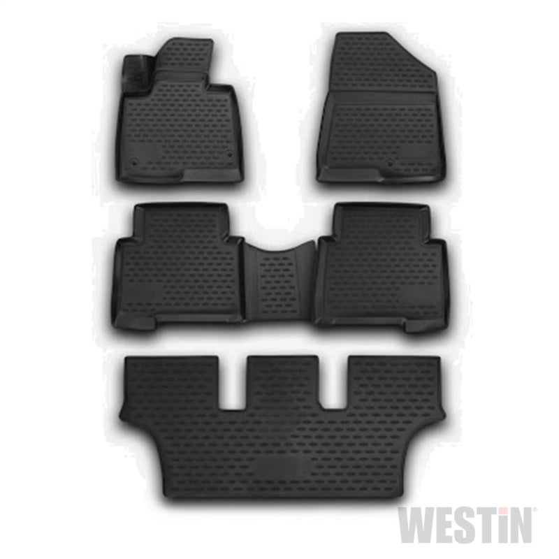Westin 2013-2017 Hyundai Santa Fe 7 passenger Profile Floor Liners 5pc - Black