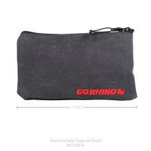 Load image into Gallery viewer, Go Rhino XVenture Gear Zipped Pouch - Large (12in. Wide Pocket / 6.5in. Hand Strap) Canvas - Black
