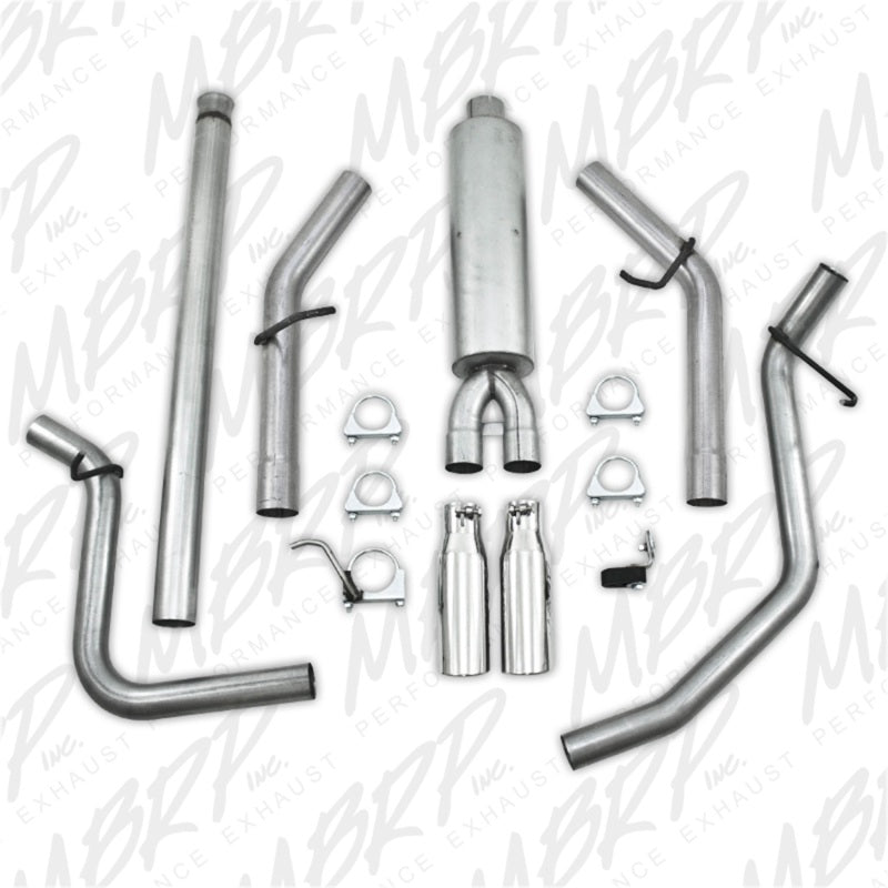 MBRP Chevrolet/GMC 1500 4.8/5.3L EC/CC (excluding 8 bed) Cat Back Dual Split Side
